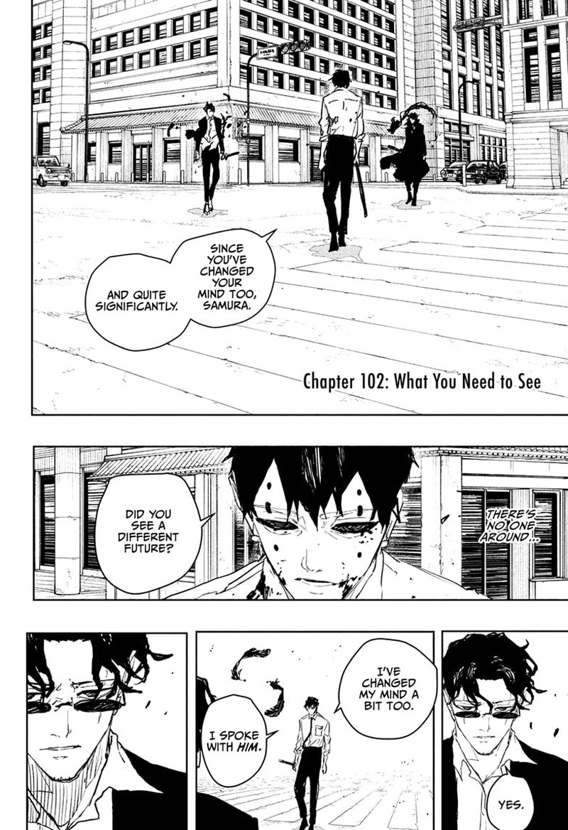 Kagurabachi, Chapter 102